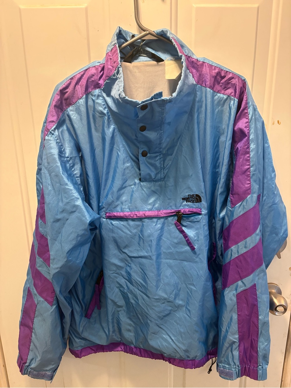 The North Face vintage streetwear Y2K Colour block lightweight Windbreaker - Picture 2 of 10